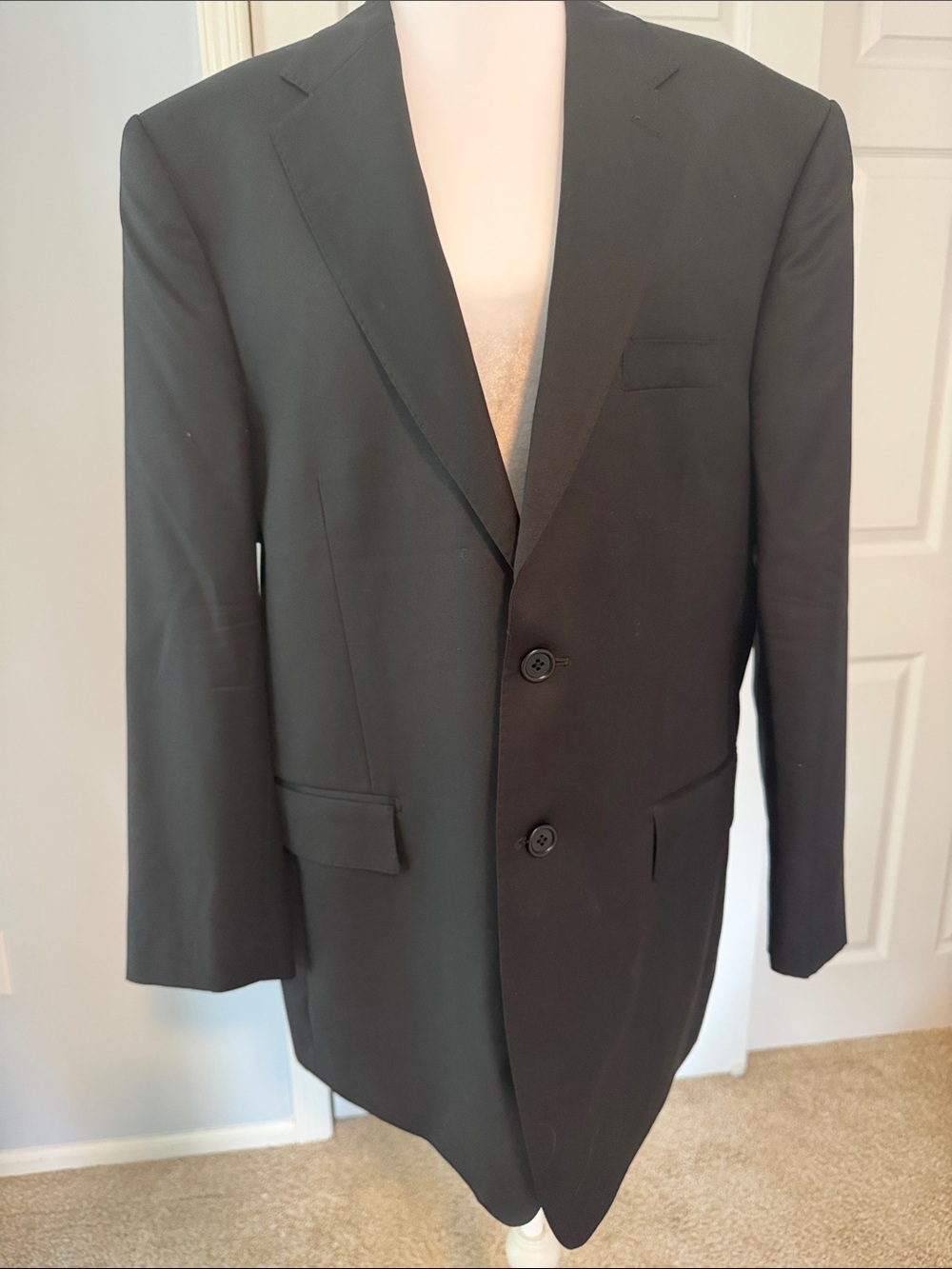Saks 5th Avenue Men's Black Two-Button Suit Jacket - 42